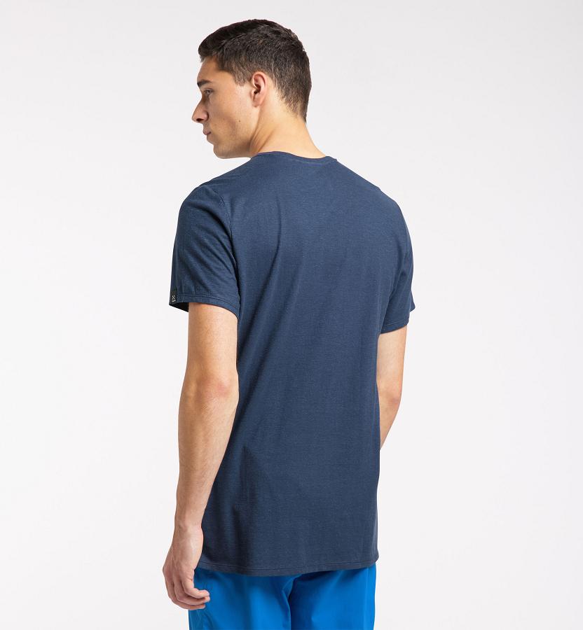Haglöfs Mens Träd T-Shirt Dark Blue New Zealand 81967VLEX